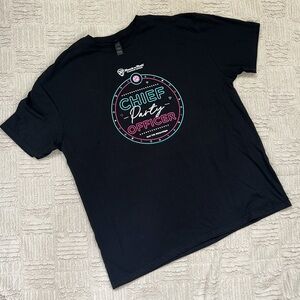 Chief Party Officer black t-shirt  adult XL, new condition